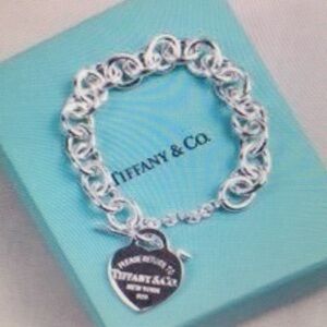 Tiffany & Co Silver Heart Tag Bracelet